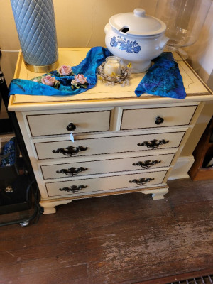 Small Victorian White Dresser