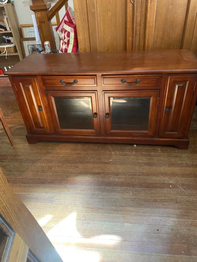 Wood entertainment center
